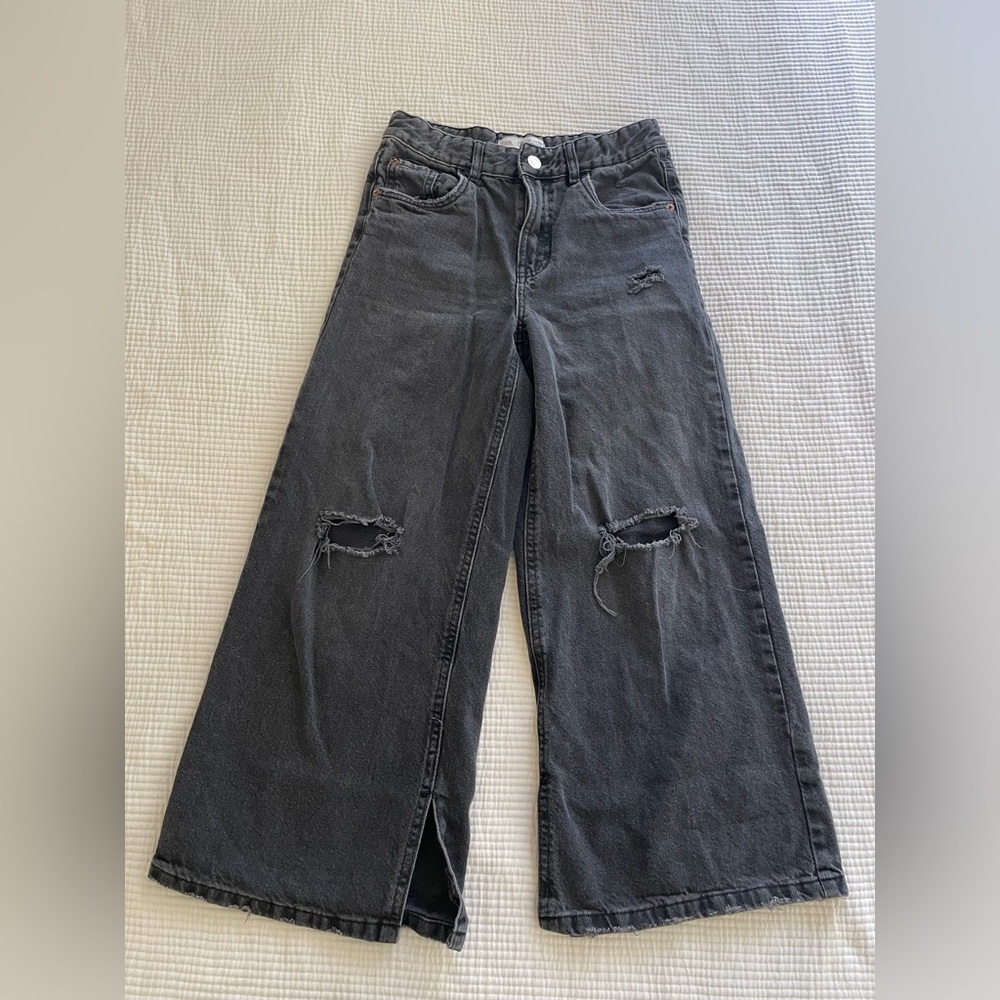 Zara Girls Wide Legs Black Jeans